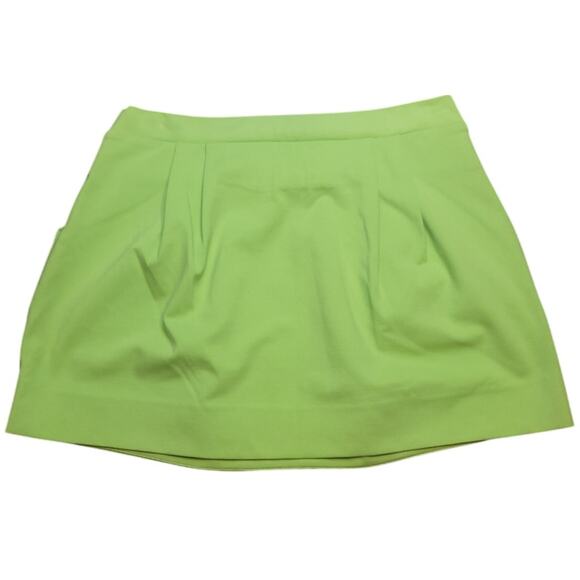 DVF Electric Lime Bubble Mini Skirt Sz 6 Fun Flirty EUC - Picture 4 of 15